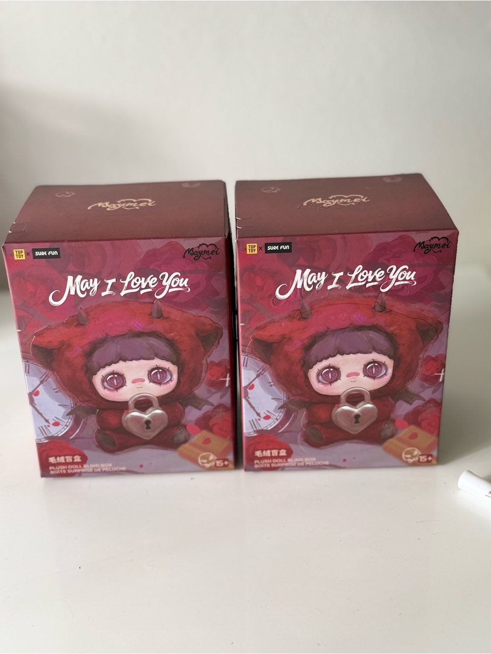 Maymei May I Love You Plush blind box 2  Set - Red/Pink Packaging (Two Boxes)